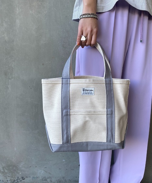 ORCIVAL（オーシバル）の「[ORCIVAL/オーシバル] キャンバストートバック（トートバッグ・レディース・グレー/ホワイト×グレー/ベージュ/サンドベージュ/ブラウン/ライトグレー/ダークグレー/ブラック/ホワイト×ブラック/アイボリー/その他/その他2/ブラック×カーキ/その他1/ホワイト×ブラウン・ONE SIZE）」の4枚目の写真