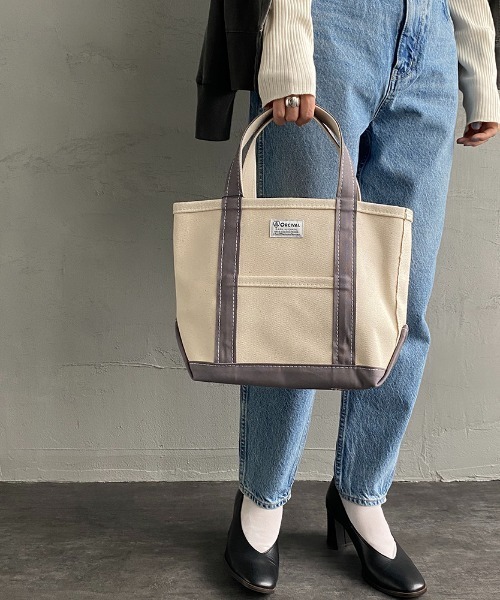 ORCIVAL（オーシバル）の「[ORCIVAL/オーシバル] キャンバストートバック（トートバッグ・レディース・グレー/ホワイト×グレー/ベージュ/サンドベージュ/ブラウン/ライトグレー/ダークグレー/ブラック/ホワイト×ブラック/アイボリー/その他/その他2/ブラック×カーキ/その他1/ホワイト×ブラウン・ONE SIZE）」の9枚目の写真