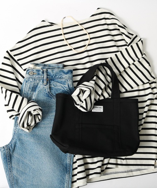 ORCIVAL（オーシバル）の「[ORCIVAL/オーシバル] キャンバストートバック（トートバッグ・レディース・グレー/ホワイト×グレー/ベージュ/サンドベージュ/ブラウン/ライトグレー/ダークグレー/ブラック/ホワイト×ブラック/アイボリー/その他/その他2/ブラック×カーキ/その他1/ホワイト×ブラウン・ONE SIZE）」の6枚目の写真