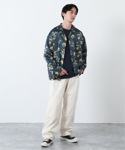 JOURNAL STANDARD(ジャーナルスタンダード)の「ネガポジ プリント オープンカラー オーバーサイズ パジャマシャツ/とろみシャツ(シャツ/ブラウス・メンズ・チャコールグレー/ネイビー/ブラウン/ライトグリーン/コバルトブルー・MEDIUM/LARGE)」の14枚目の写真