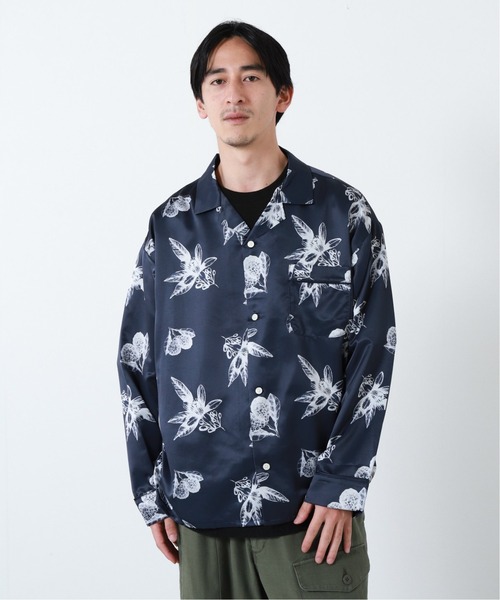 JOURNAL STANDARD(ジャーナルスタンダード)の「ネガポジ プリント オープンカラー オーバーサイズ パジャマシャツ/とろみシャツ(シャツ/ブラウス・メンズ・チャコールグレー/ネイビー/ブラウン/ライトグリーン/コバルトブルー・MEDIUM/LARGE)」の9枚目の写真
