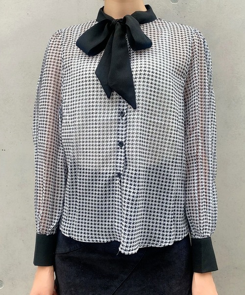 titty＆Co. PETIT（ティティアンドコープティ）の「【titty&Co.PETIT】チェックリボンブラウス（シャツ/ブラウス・レディース・ブラック/レッド・FREE）」の5枚目の写真