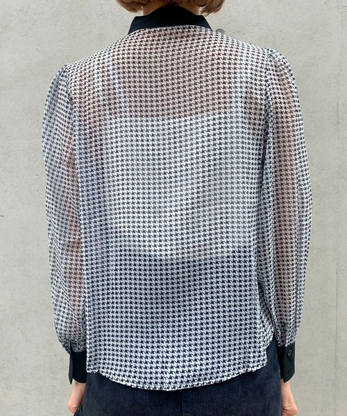 titty＆Co. PETIT（ティティアンドコープティ）の「【titty&Co.PETIT】チェックリボンブラウス（シャツ/ブラウス・レディース・ブラック/レッド・FREE）」の3枚目の写真