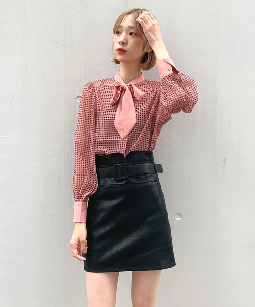 titty＆Co. PETIT（ティティアンドコープティ）の「【titty&Co.PETIT】チェックリボンブラウス（シャツ/ブラウス・レディース・ブラック/レッド・FREE）」の9枚目の写真