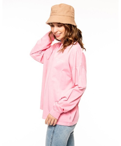 BILLABONG(ビラボン)の「BILLABONG レディース TRYANGLE LOGO LS TEE ロンT 【2021年秋冬モデル】/ビラボン バックプリント長袖ロンT(Tシャツ/カットソー・レディース・ブラウン/ピンク/ブラック/オフホワイト・MEDIUM/LARGE)」の10枚目の写真