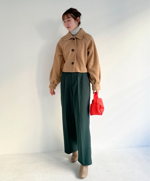 EPIMI E'PIMMY（エピミエピミー）の「ビッグカラーショートジャケット（その他アウター・レディース・ブラック/ベージュ/アイボリー/杢グレー・MEDIUM）」の19枚目の写真