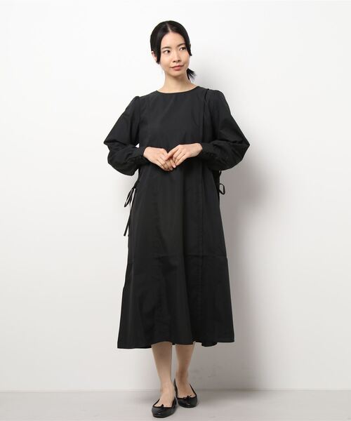 STYLEBLOCK（スタイルブロック）の「ブロードサイドリボンワンピース（ワンピース・レディース・オレンジ/ブラック/グレイッシュベージュ/ブラウン・M）」の2枚目の写真