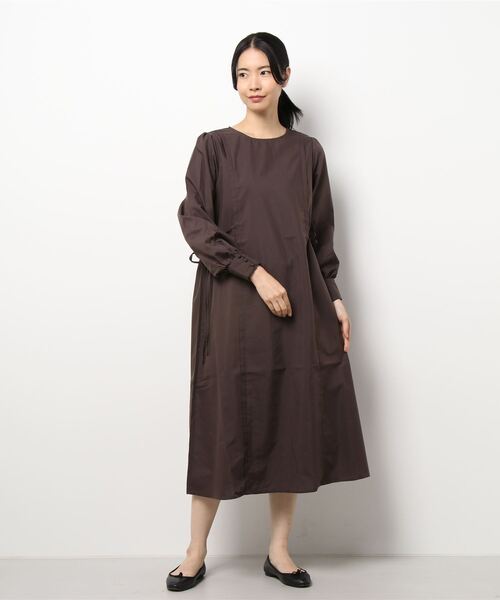 STYLEBLOCK（スタイルブロック）の「ブロードサイドリボンワンピース（ワンピース・レディース・オレンジ/ブラック/グレイッシュベージュ/ブラウン・M）」の7枚目の写真