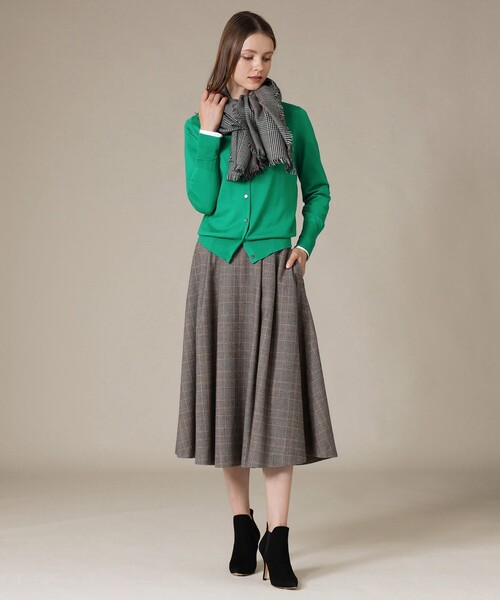 MACKINTOSH LONDON（マッキントッシュ ロンドン）の「グレンチェックカシミヤシルクストール（ストール/ショール・レディース・ブラック/ベージュ・FREE）」の4枚目の写真