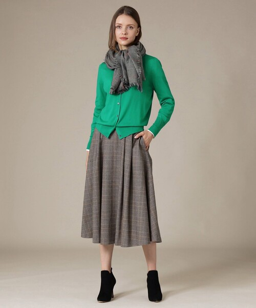 MACKINTOSH LONDON（マッキントッシュ ロンドン）の「グレンチェックカシミヤシルクストール（ストール/ショール・レディース・ブラック/ベージュ・FREE）」の11枚目の写真