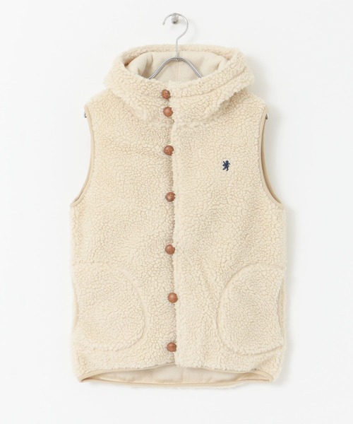 GYMPHLEX（ジムフレックス）の「GYMPHLEX　BOA HOODED VEST（ベスト・レディース・ブラウン/アイボリー/グレー系その他・14）」の8枚目の写真