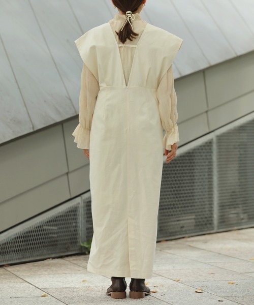 Bab（バブ）の「リボンセットジャンパースカート（ワンピース・レディース・ブラウン/ベージュ/アイボリー・M）」の8枚目の写真