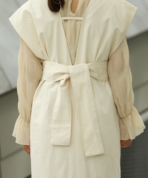 Bab（バブ）の「リボンセットジャンパースカート（ワンピース・レディース・ブラウン/ベージュ/アイボリー・M）」の17枚目の写真