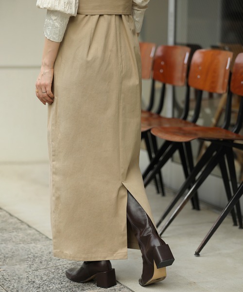 Bab（バブ）の「リボンセットジャンパースカート（ワンピース・レディース・ブラウン/ベージュ/アイボリー・M）」の11枚目の写真