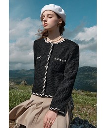 Fano Studios | 【Fano Studios】【2021AW】Edge piping tweed jacket FQ21W100(ノーカラージャケット)