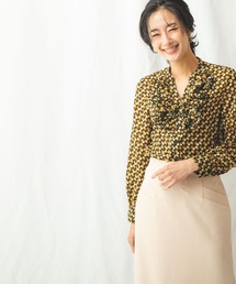 NARACAMICIE | シフォンドットフリル襟ブラウス(シャツ/ブラウス)