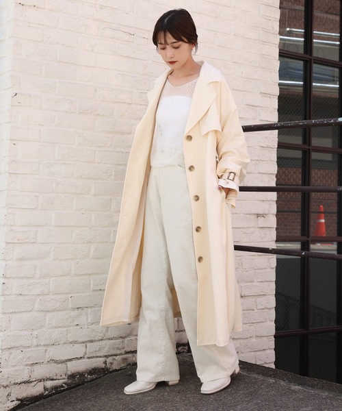 one after another NICE CLAUP（ワンアフターアナザーナイスクラップ）の「バックレースアップフレアデニム（デニムパンツ・レディース・ブルー/アイボリー/ラベンダー・M/S/SS）」の17枚目の写真