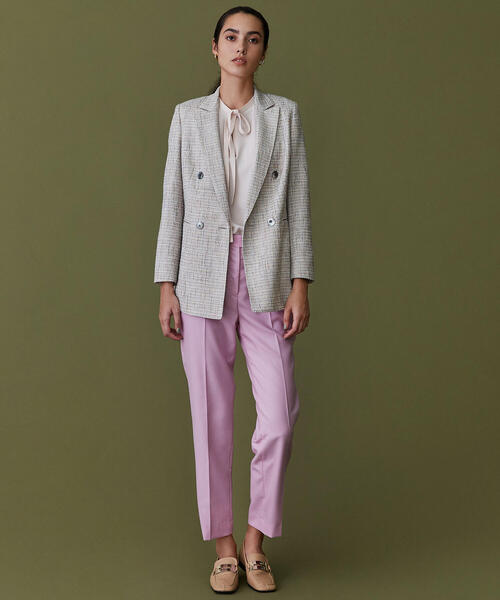 TOMORROWLAND （トゥモローランド）の「タスマニアウールオックス シガレットパンツ（スラックス・レディース・ライトイエロー/ライトピンク・36/34/32）」の3枚目の写真