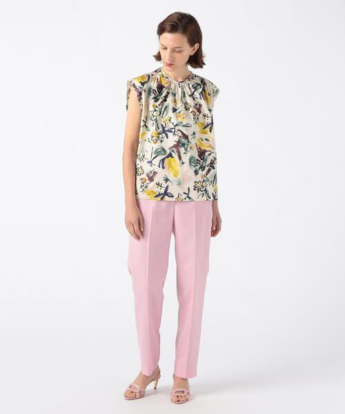 TOMORROWLAND （トゥモローランド）の「タスマニアウールオックス シガレットパンツ（スラックス・レディース・ライトイエロー/ライトピンク・36/34/32）」の5枚目の写真