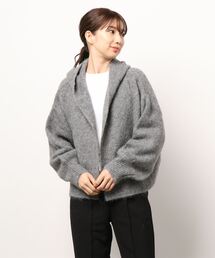 TSUHARU by Samansa Mos2 | アルパカ混フードポンチョニット(ニット/セーター)