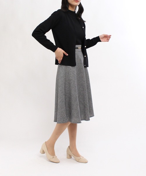 TRUDEA(トルディア)の「ビット付きツイードフレアスカート(スカート・レディース・ブラック/ブラウン・MEDIUM/LARGE/SMALL)」の15枚目の写真