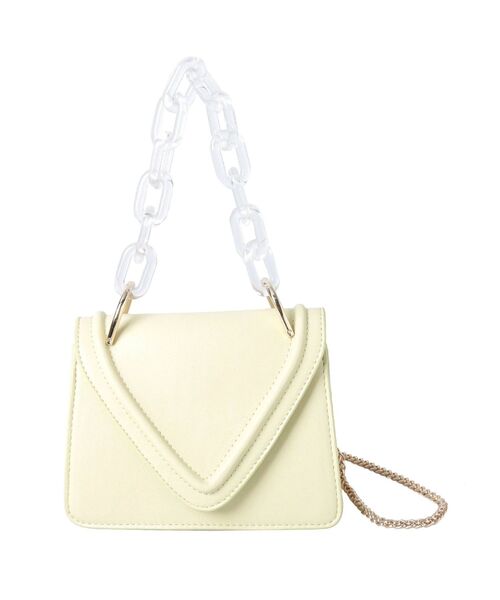 MERCURYDUO(マーキュリーデュオ)の「アクリルハンドルミニバッグ(ショルダーバッグ・レディース・ピンク/イエロー・FREE)」の10枚目の写真