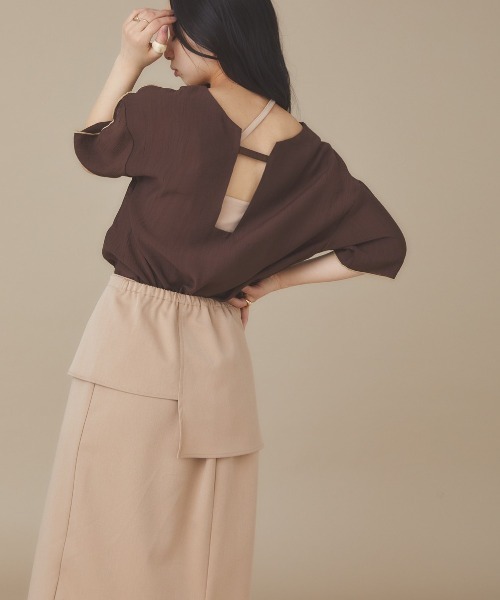 moi tytto（モイテュット）の「取り外しペプラムスカート（スカート・レディース・ベージュ/ブラウン/テラコッタ・FREE）」の13枚目の写真