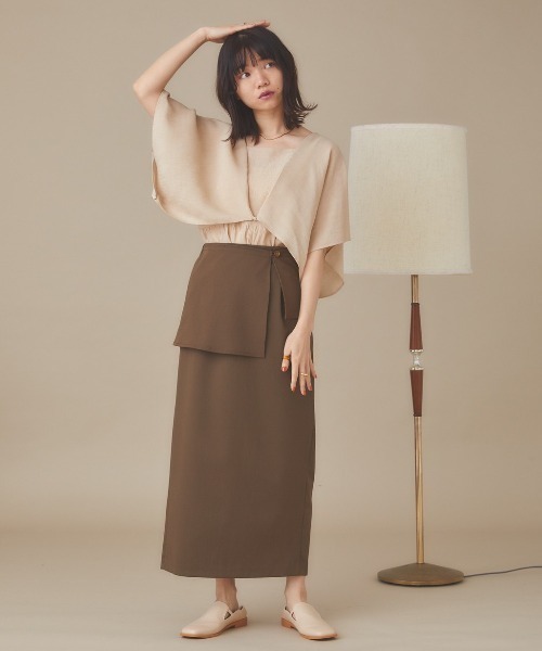 moi tytto（モイテュット）の「取り外しペプラムスカート（スカート・レディース・ベージュ/ブラウン/テラコッタ・FREE）」の16枚目の写真