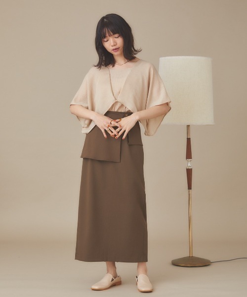 moi tytto（モイテュット）の「取り外しペプラムスカート（スカート・レディース・ベージュ/ブラウン/テラコッタ・FREE）」の18枚目の写真