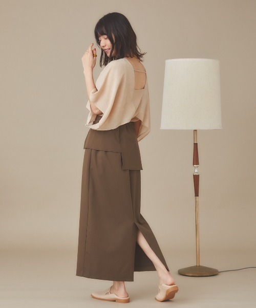 moi tytto（モイテュット）の「取り外しペプラムスカート（スカート・レディース・ベージュ/ブラウン/テラコッタ・FREE）」の19枚目の写真
