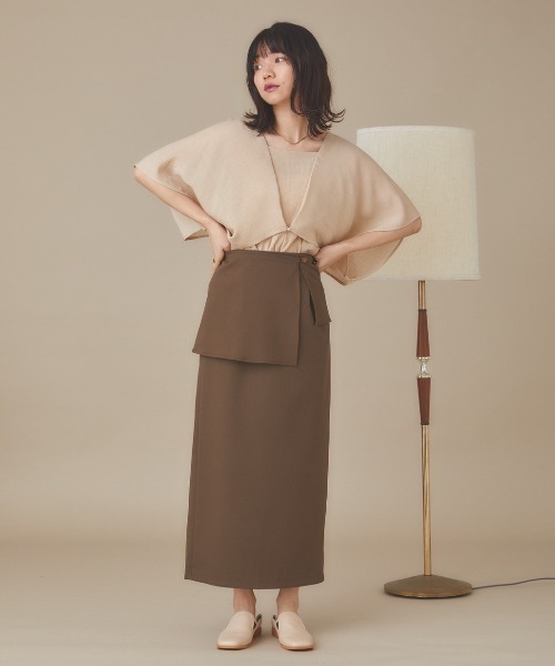 moi tytto（モイテュット）の「取り外しペプラムスカート（スカート・レディース・ベージュ/ブラウン/テラコッタ・FREE）」の21枚目の写真