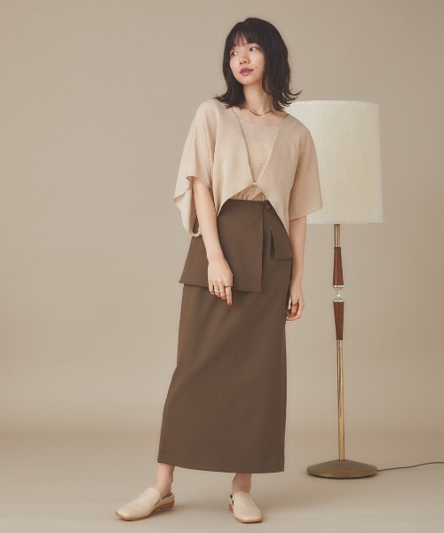 moi tytto（モイテュット）の「取り外しペプラムスカート（スカート・レディース・ベージュ/ブラウン/テラコッタ・FREE）」の22枚目の写真