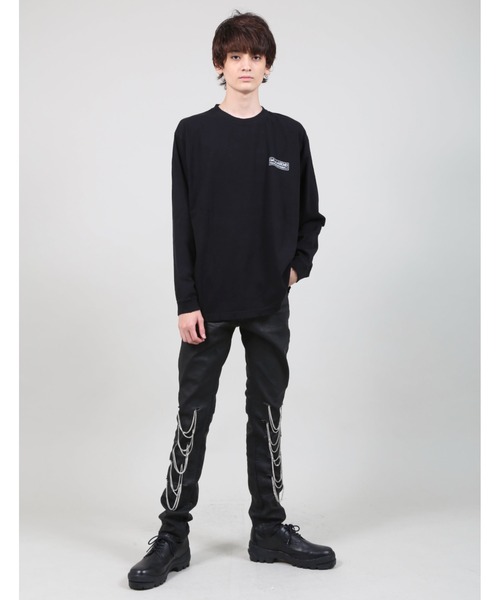 GalaabenD（ガラアーベント）の「シルケットシャイニーリアルブラックコーティングチェーンデニムパンツ（デニムパンツ・メンズ・ブラック・S/M）」の14枚目の写真