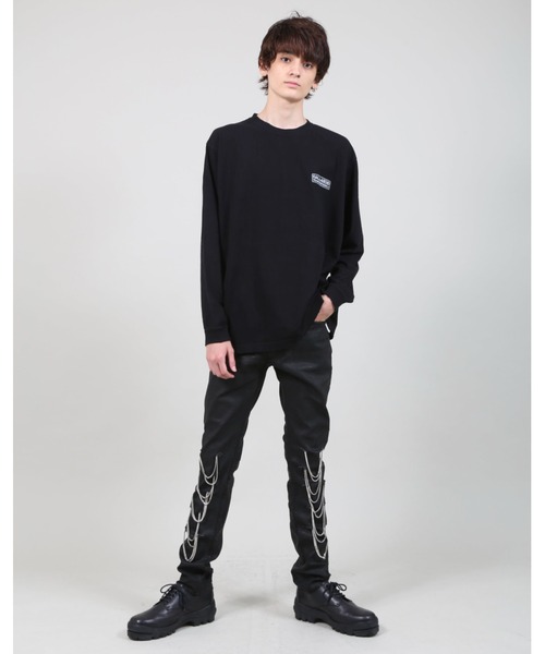 GalaabenD（ガラアーベント）の「シルケットシャイニーリアルブラックコーティングチェーンデニムパンツ（デニムパンツ・メンズ・ブラック・S/M）」の15枚目の写真