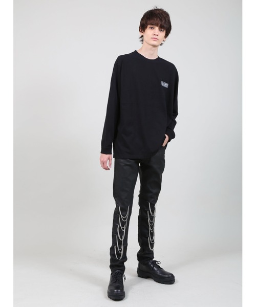 GalaabenD（ガラアーベント）の「シルケットシャイニーリアルブラックコーティングチェーンデニムパンツ（デニムパンツ・メンズ・ブラック・S/M）」の16枚目の写真