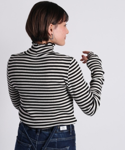 cepo（セポ）の「キリカエボーダータートル（Tシャツ/カットソー・レディース・ブラウン/オフホワイト/グリーン系・M）」の10枚目の写真