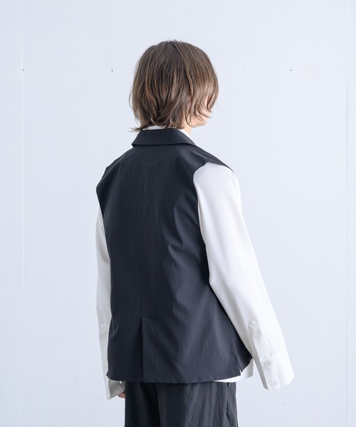 ln fortis（ロンフォルティス）の「ln fortis - リンクルダブルテーラードベスト（ベスト・メンズ・ブラック/ブラウン/グリーン・SMALL/MEDIUM）」の8枚目の写真