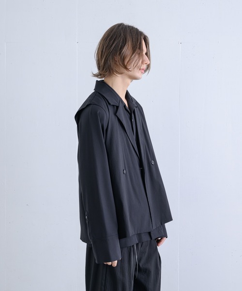 ln fortis（ロンフォルティス）の「ln fortis - リンクルダブルテーラードベスト（ベスト・メンズ・ブラック/ブラウン/グリーン・SMALL/MEDIUM）」の13枚目の写真