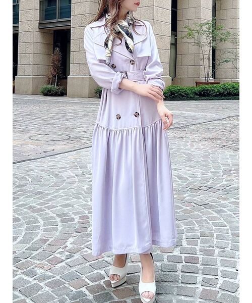 RESEXXY(リゼクシー)の「ティアードトレンチコート(トレンチコート・レディース・ベージュ/アイボリー/ラベンダー・FREE)」の1枚目の写真