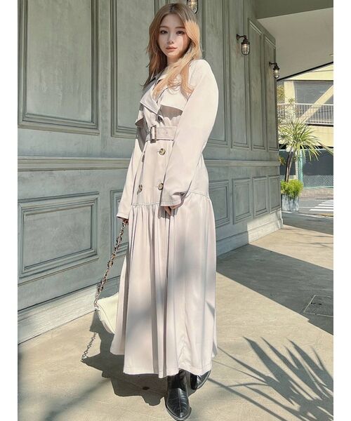 RESEXXY(リゼクシー)の「ティアードトレンチコート(トレンチコート・レディース・ベージュ/アイボリー/ラベンダー・FREE)」の8枚目の写真