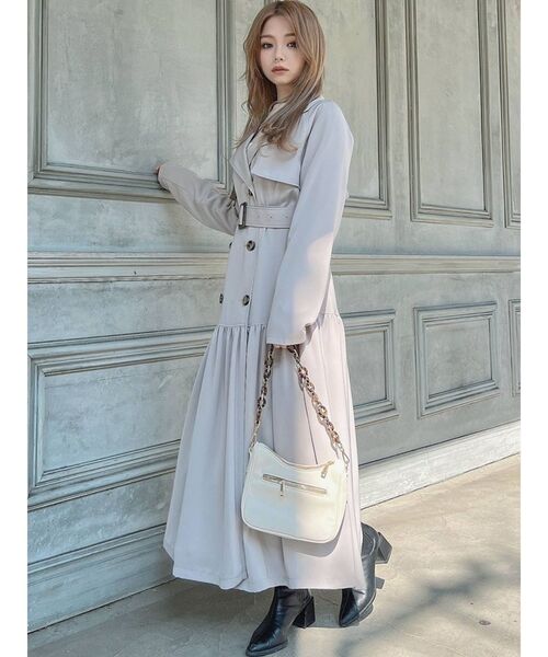 RESEXXY(リゼクシー)の「ティアードトレンチコート(トレンチコート・レディース・ベージュ/アイボリー/ラベンダー・FREE)」の9枚目の写真