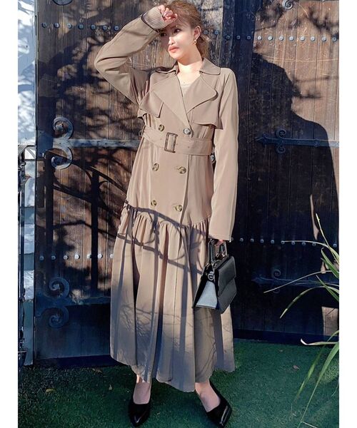 RESEXXY(リゼクシー)の「ティアードトレンチコート(トレンチコート・レディース・ベージュ/アイボリー/ラベンダー・FREE)」の12枚目の写真