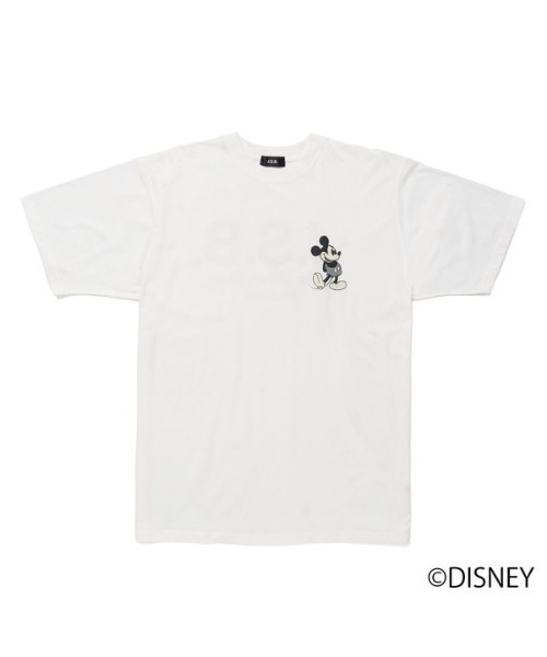J.S.B.(ジェーエスビー)の「Mickey Mouse / S/S Tee(Tシャツ/カットソー・メンズ・ホワイト/ブラック・S/M/L/XL)」の1枚目の写真