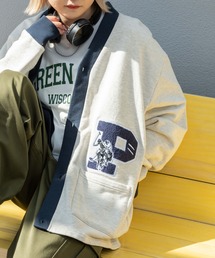 ∴WEGO/U.S.POLO ASSN.別注 BIGロゴ刺繍スウェットカーディガン