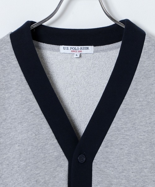 U.S. POLO ASSN.（ユーエスポロアッスン）の「∴WEGO/U.S.POLO ASSN.別注 BIGロゴ刺繍スウェットカーディガン（カーディガン/ボレロ・メンズ・ダークグリーン/ネイビー/オートミール/杢グレー・MEDIUM/LARGE）」の11枚目の写真