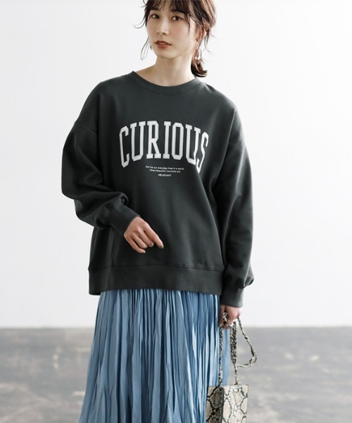 GeeRA（ジーラ）の「カレッジロゴスウェット（Tシャツ/カットソー・レディース・ブラック/チャコール/アイボリー/ブルー・X-LARGE/MEDIUM/LARGE/SMALL/XX-LARGE）」の14枚目の写真