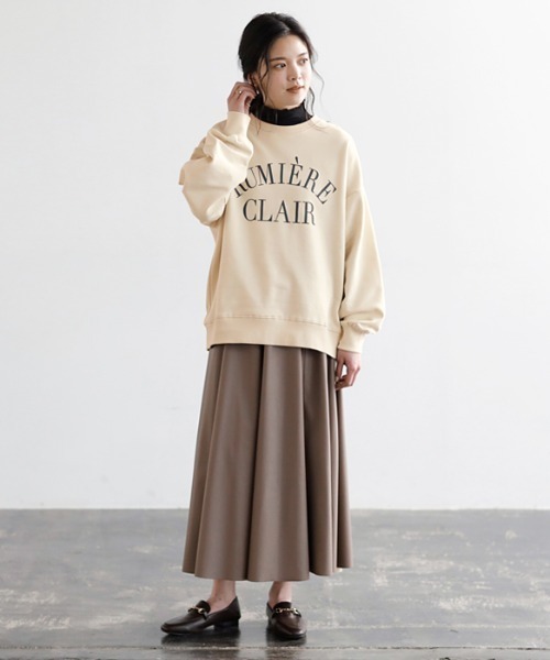 GeeRA（ジーラ）の「カレッジロゴスウェット（Tシャツ/カットソー・レディース・ブラック/チャコール/アイボリー/ブルー・X-LARGE/MEDIUM/LARGE/SMALL/XX-LARGE）」の13枚目の写真