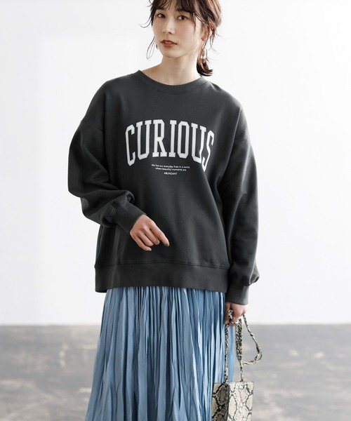 GeeRA（ジーラ）の「カレッジロゴスウェット（Tシャツ/カットソー・レディース・ブラック/チャコール/アイボリー/ブルー・X-LARGE/MEDIUM/LARGE/SMALL/XX-LARGE）」の22枚目の写真