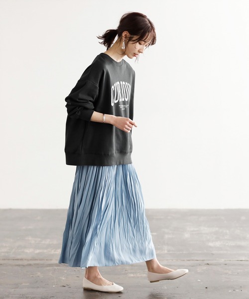 GeeRA（ジーラ）の「カレッジロゴスウェット（Tシャツ/カットソー・レディース・ブラック/チャコール/アイボリー/ブルー・X-LARGE/MEDIUM/LARGE/SMALL/XX-LARGE）」の20枚目の写真