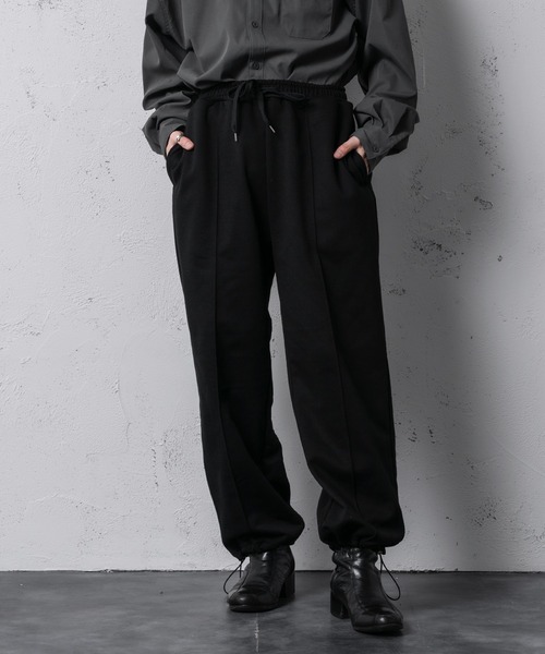 Adoon plain（アドーンプレーン）の「【Adoon plain】ドローストリングスウェットパンツ（スウェットパンツ・メンズ・ライトグレー/ブラック・FREE）」の2枚目の写真